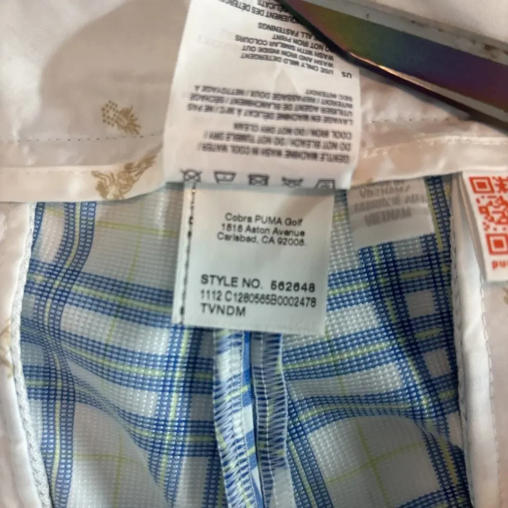 NWOT Puma PERFORMANCE Tour Edition Golf PLAID TECH PANT UV PROTECTION Mens 32
